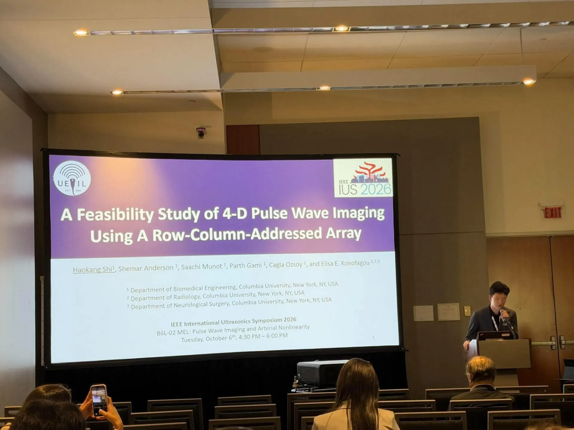 student presenting