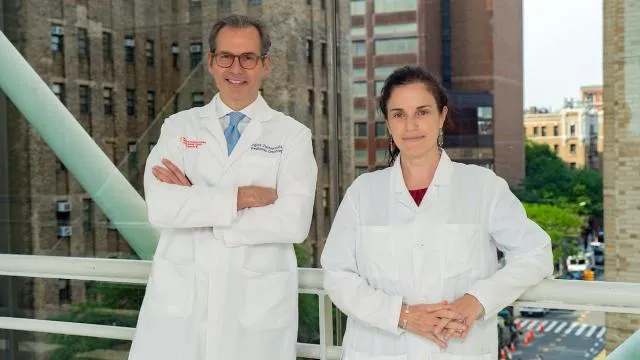 Pediatric oncologist Stergios Zacharoulis and biomedical engineer Elisa Konofagou