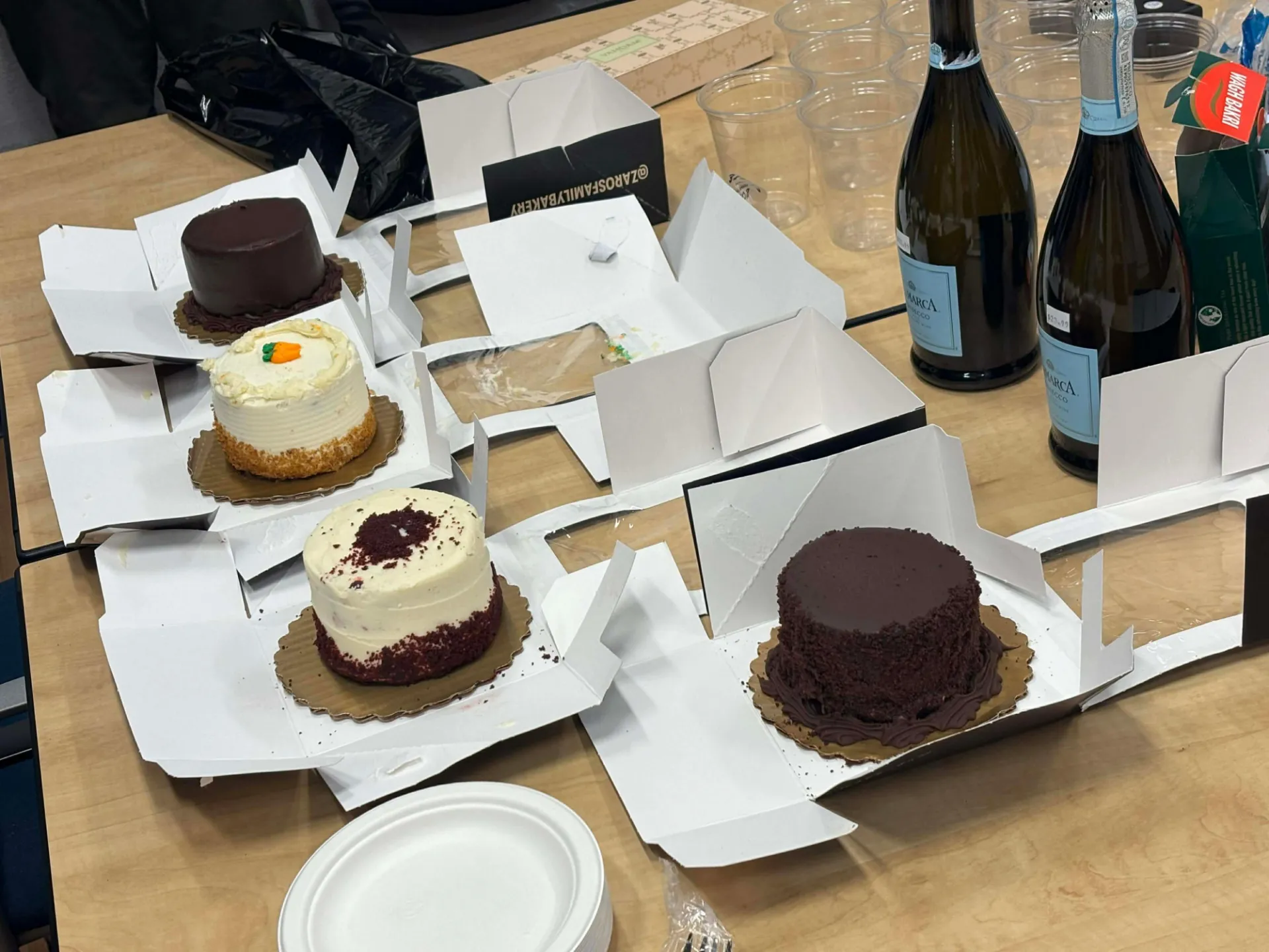 Cake and champagne